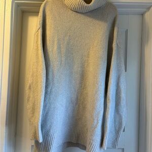 Women's Light Gray Turtleneck Sweater